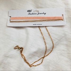 Velvet Pink Choker Necklace
